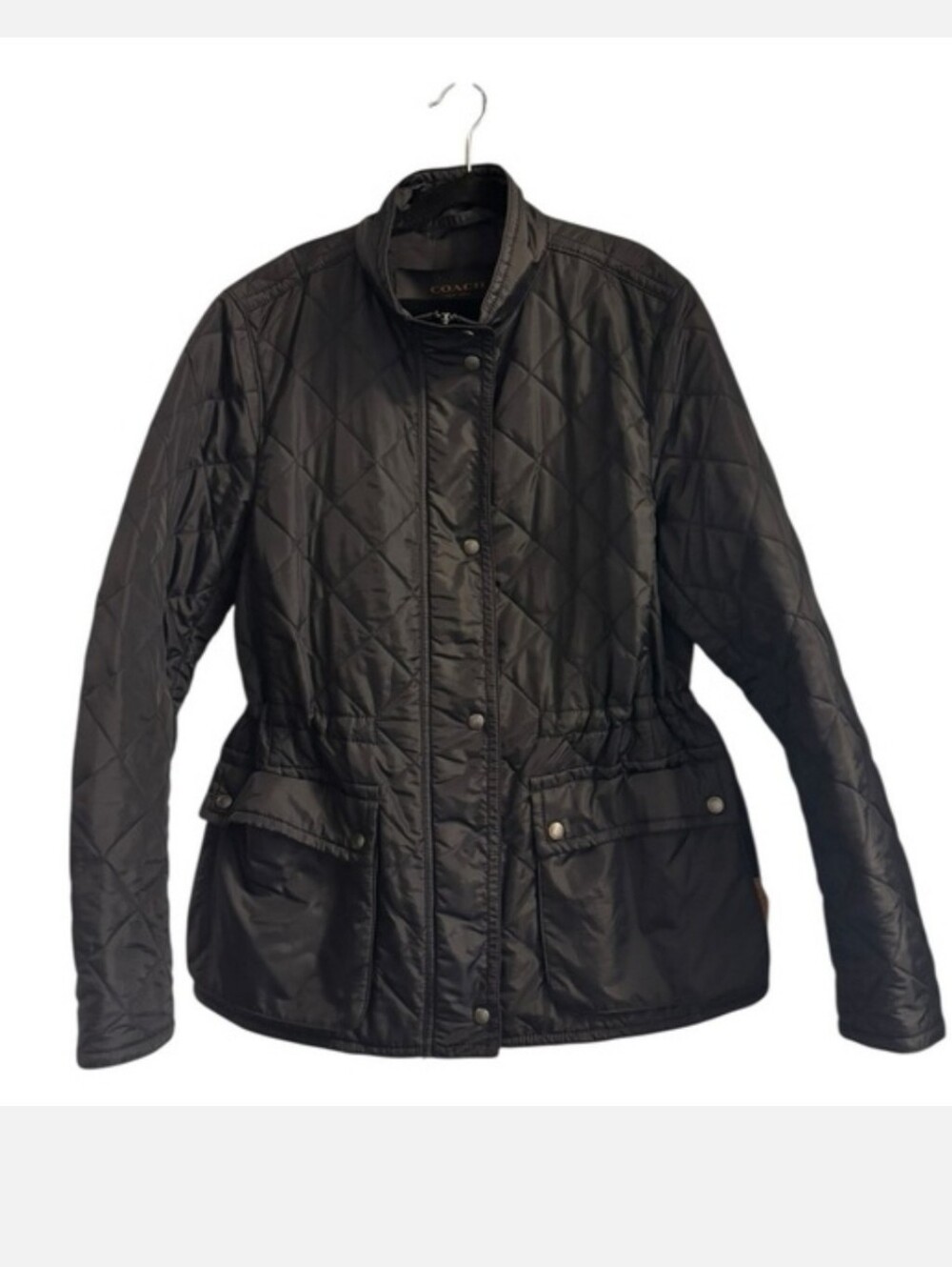 Coach Women's Black Light Street Quilted Puffer Jacket Size M EUC